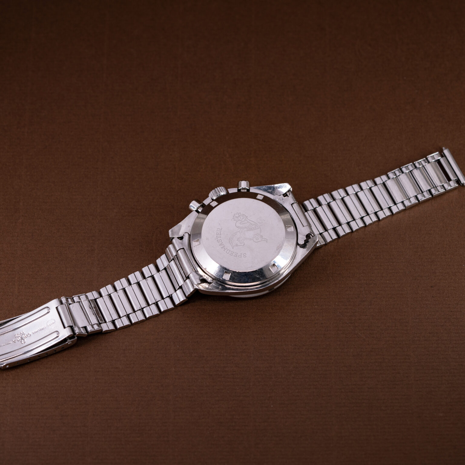 Omega Speedmaster 145.012-67 from 1968 with unpolished stainless steel case and original steel bracelet. 
