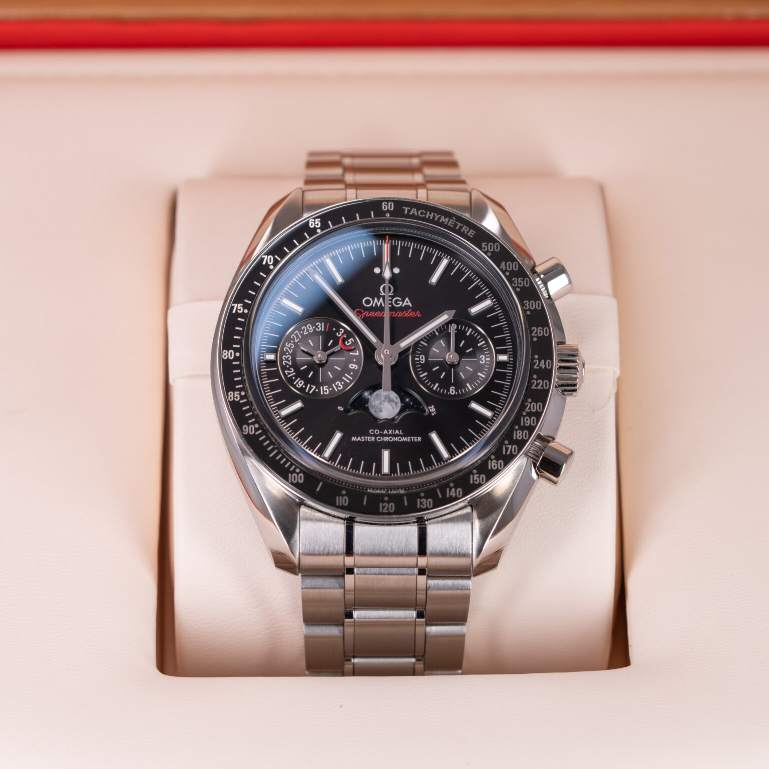 Omega Speedmaster Moonphase Co-Axial Chronograph from 2022.