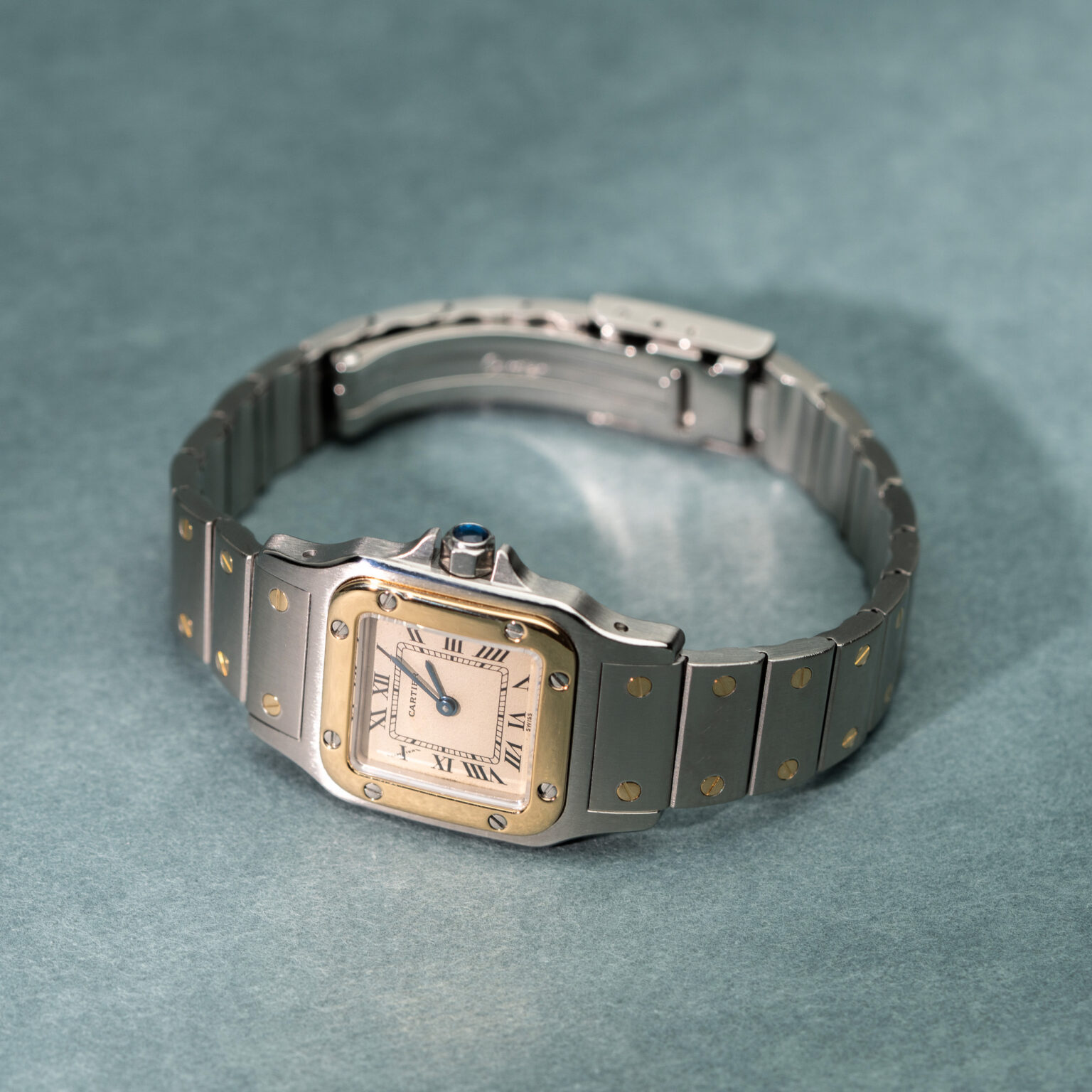 Cartier Santos Galbée PM ref. 1057930 from 1990's.