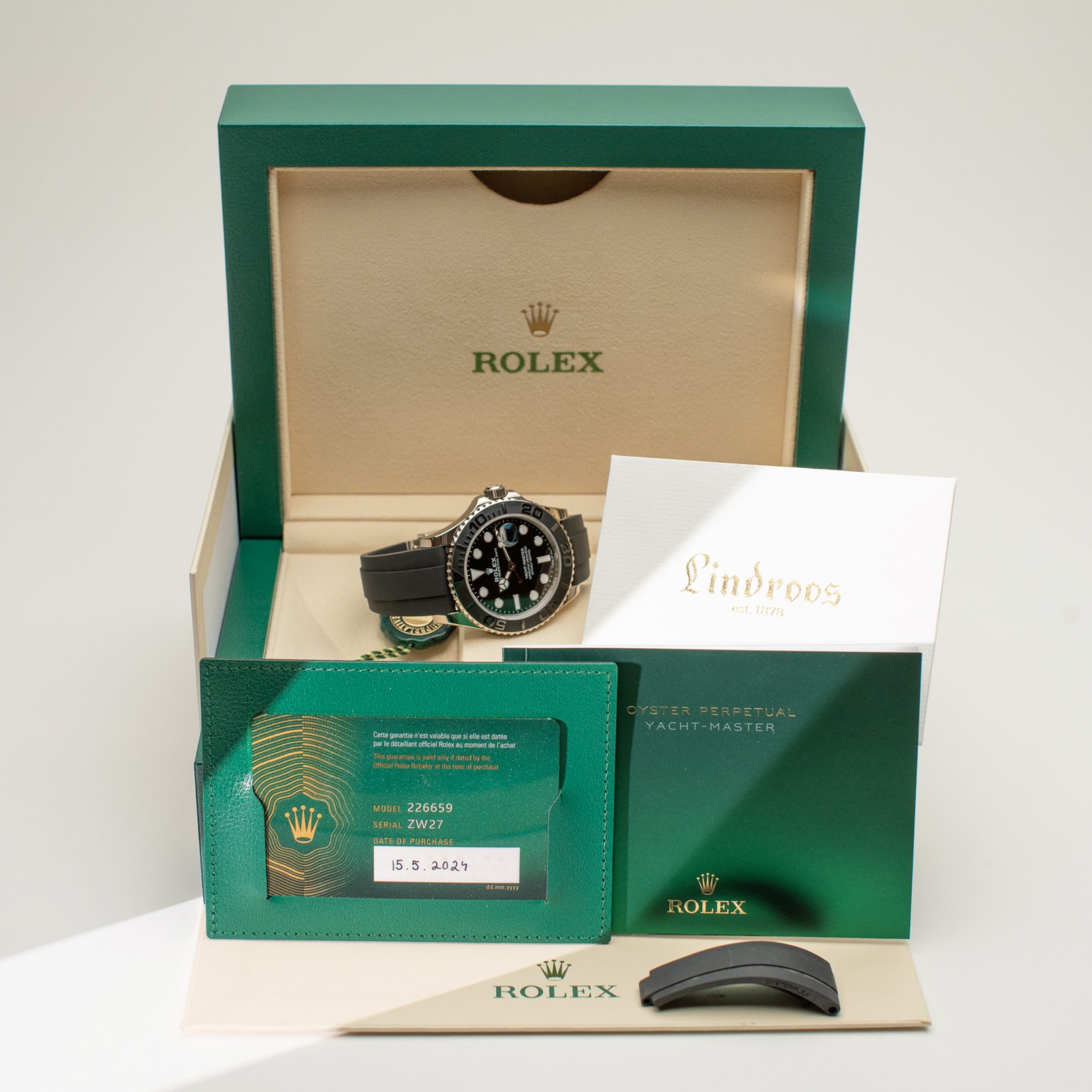 18k Rolex Yachtmaster 42 ref.226659 from 2024.