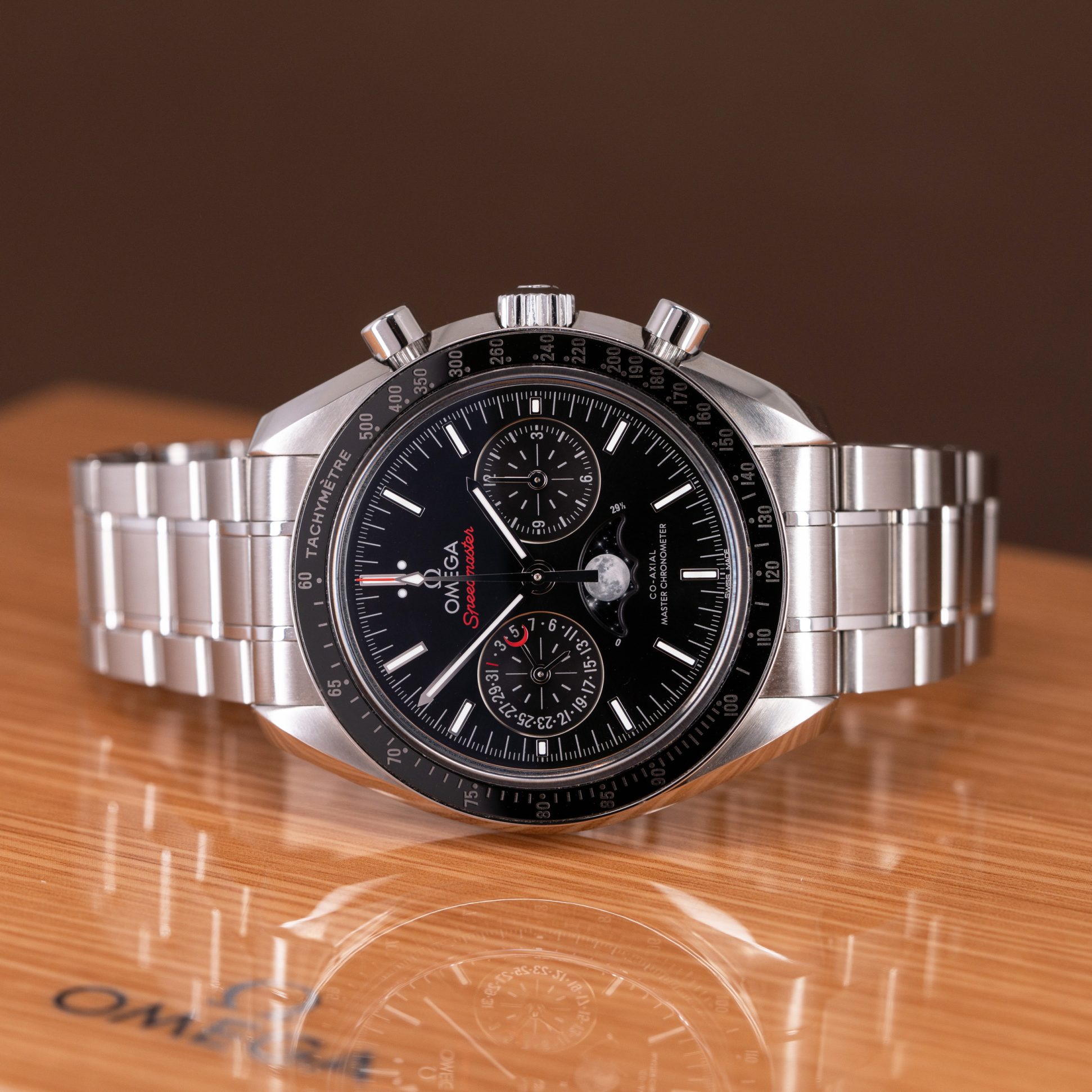 Omega Speedmaster Moonphase Co-Axial Chronograph from 2022.