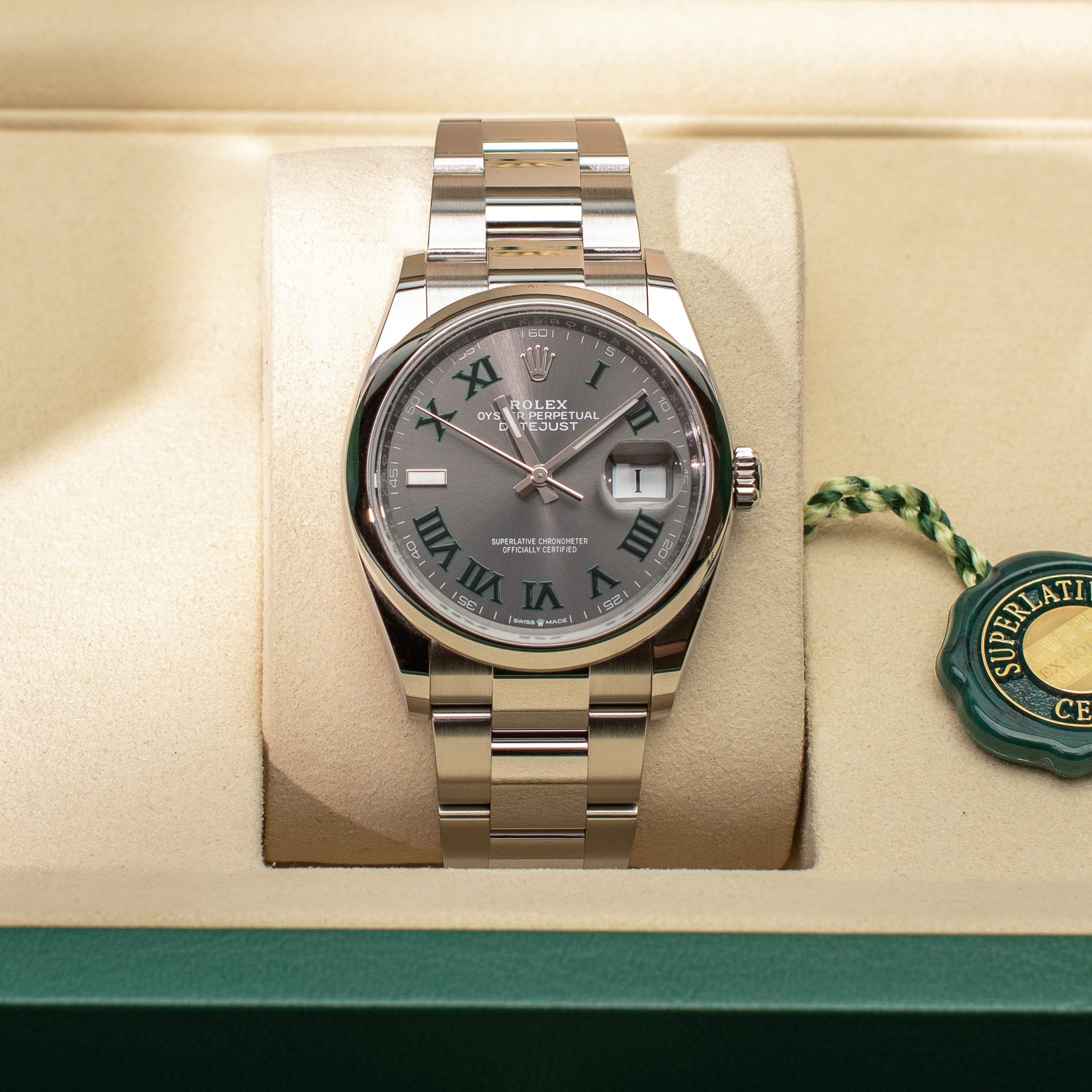 Rolex Datejust 36 ref. 126200 Wimbledon from 2025.